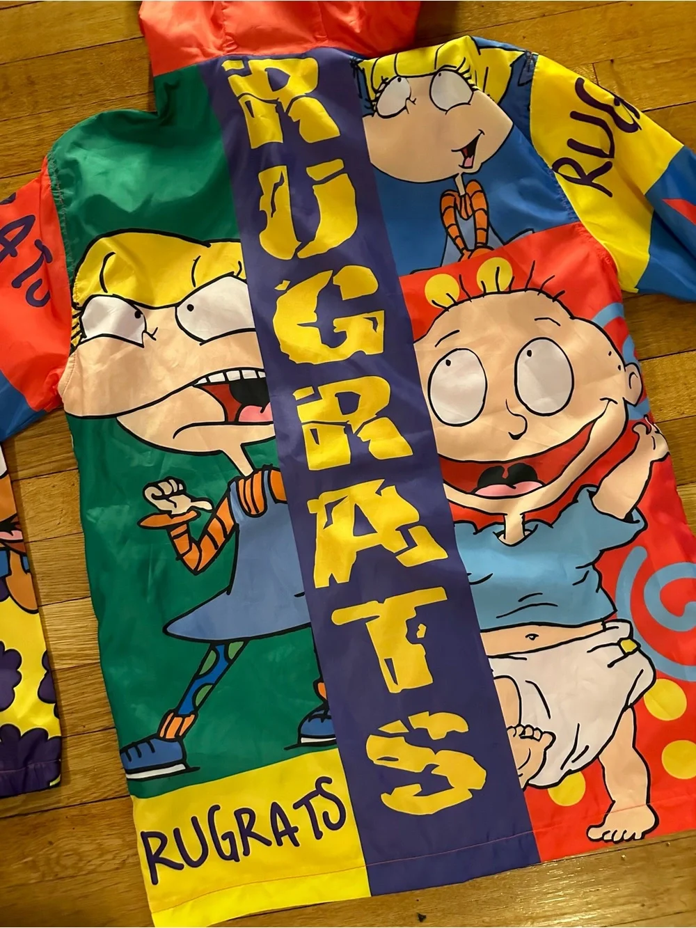 Nickelodeon Rugrats 90's Tommy Windbreaker Full Zip Jacket AOP CHUCKY SMALL New